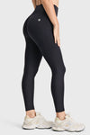 Seamless Active Leggings - High Waisted - 7/8 Length - Black 1