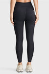 Seamless Active Leggings - High Waisted - 7/8 Length - Black 4