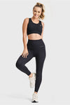 Seamless Active Leggings - High Waisted - 7/8 Length - Black 5