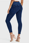 WR.UP® Denim - 3 Button High Waisted - 7/8 Length - Dark Blue + Blue Stitching 8