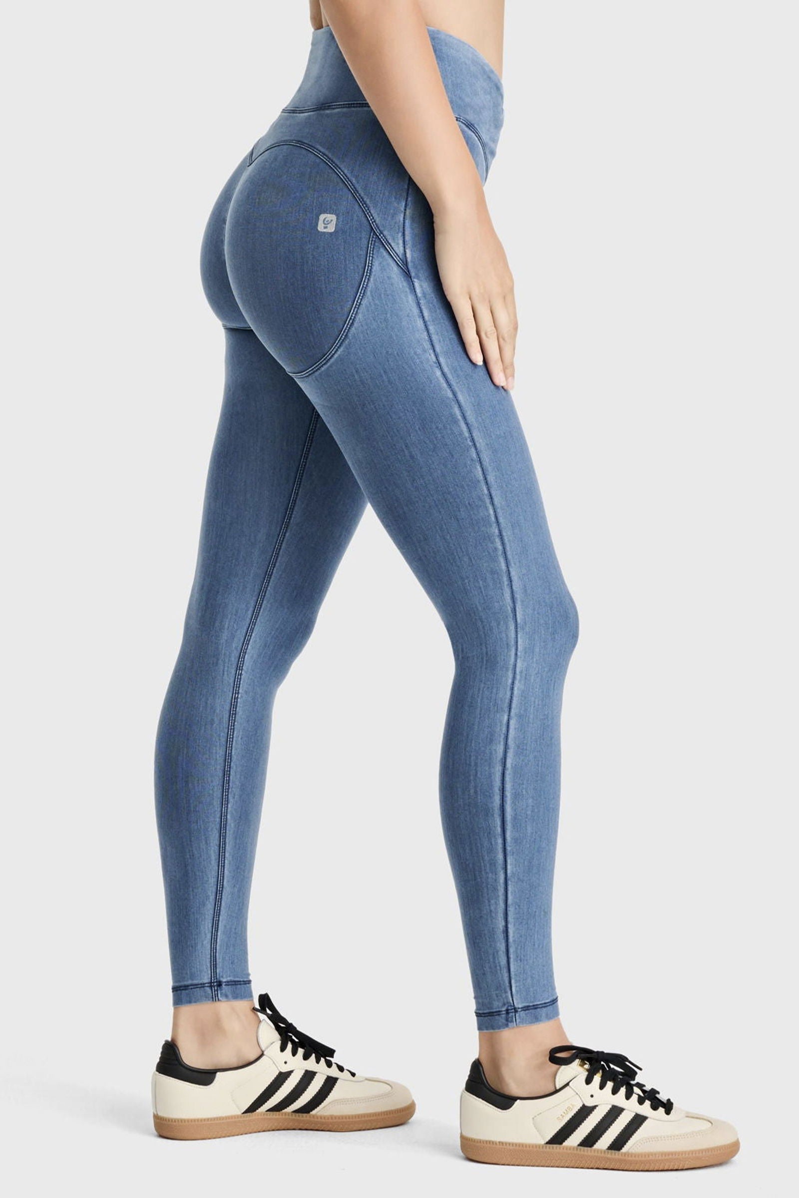 WR.UP® Core Denim - Super High Waisted - 7/8 Length - Light Blue + Blue Stitching - Freddy Australia