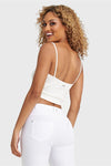 Cotton Ribbed Crop - White 2