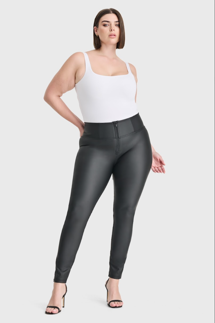 WR.UP® Faux Leather - High Waisted - Full Length - Black 3