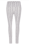 Super-high-waist ankle-length leggings with a tricot photo print - S 1