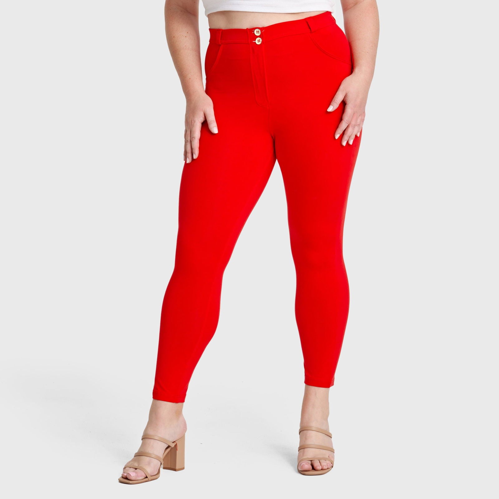 WR.UP® Curvy Fashion - High Waisted - Full Length - Red 3