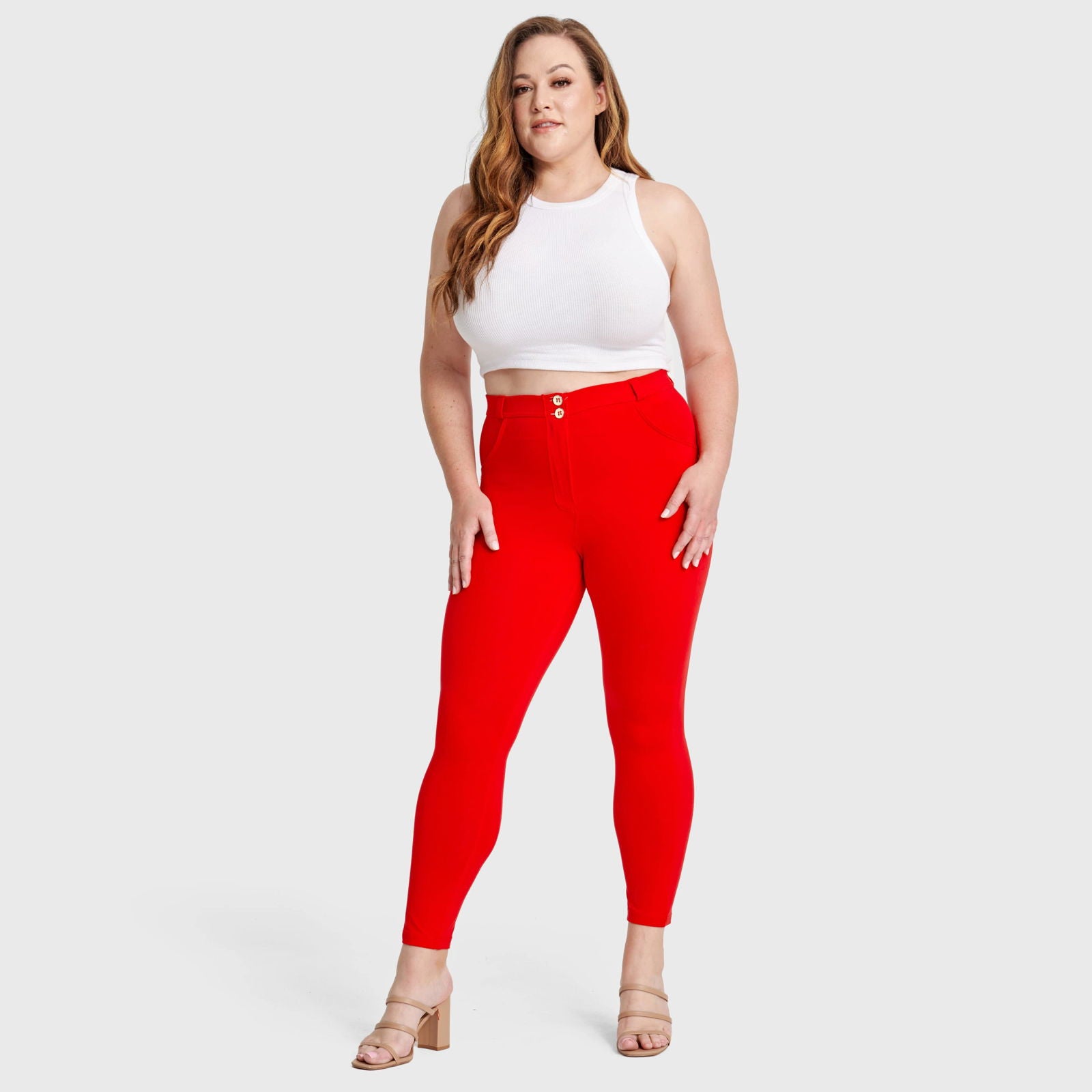 WR.UP® Curvy Fashion - High Waisted - Full Length - Red 1