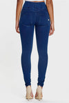 WR.UP® Denim - High Waisted - Full Length - Dark Blue + Blue Stitching 11