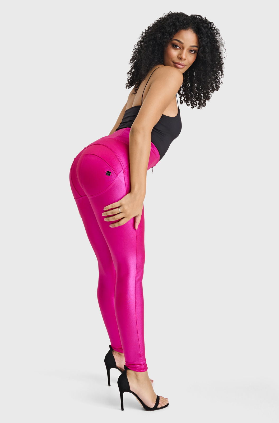 WR.UP® Disco Pants - Super High Waisted - Full Length - Hot Pink - Freddy Australia