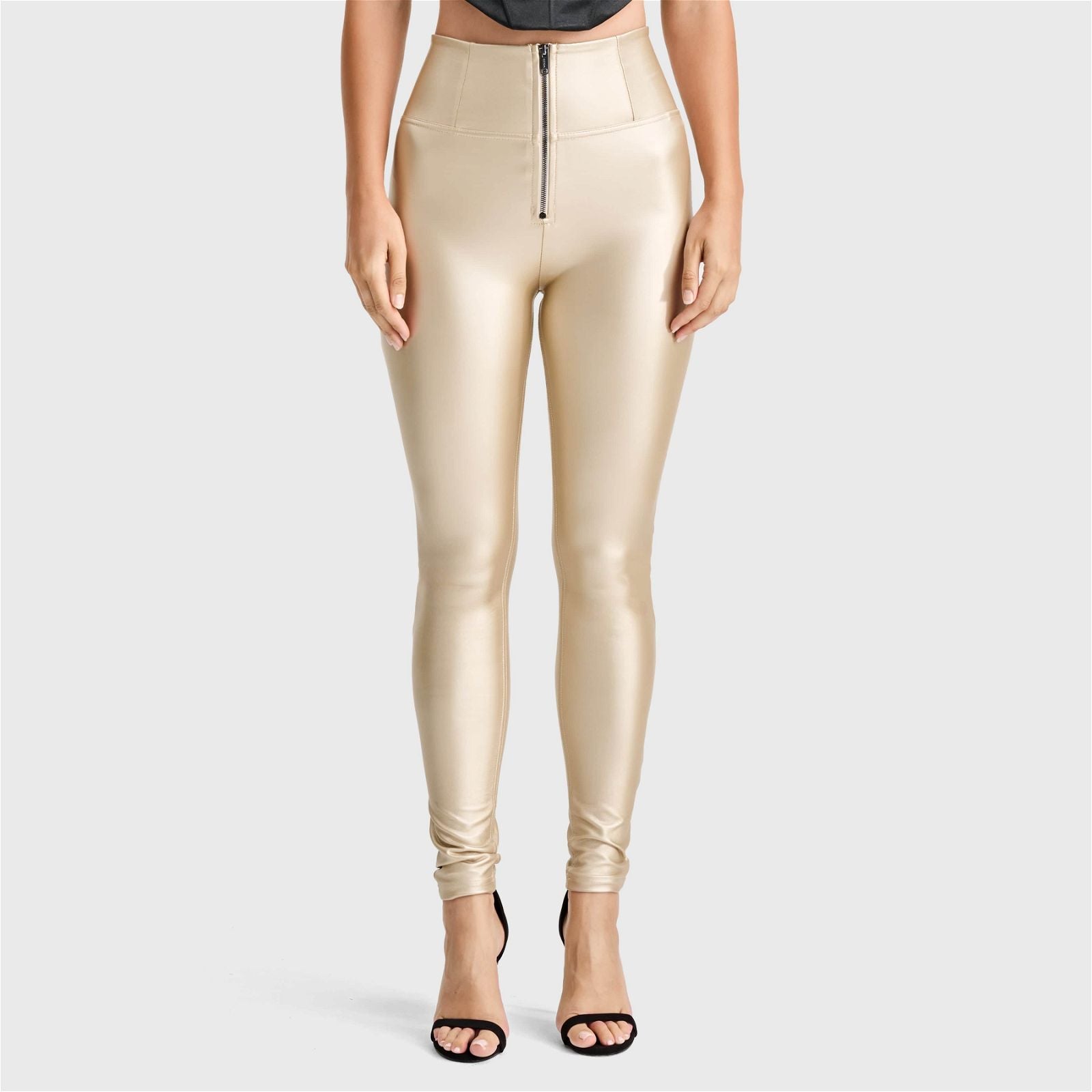 WR.UP® Faux Leather - Super High Waisted - Full Length - Gold 3