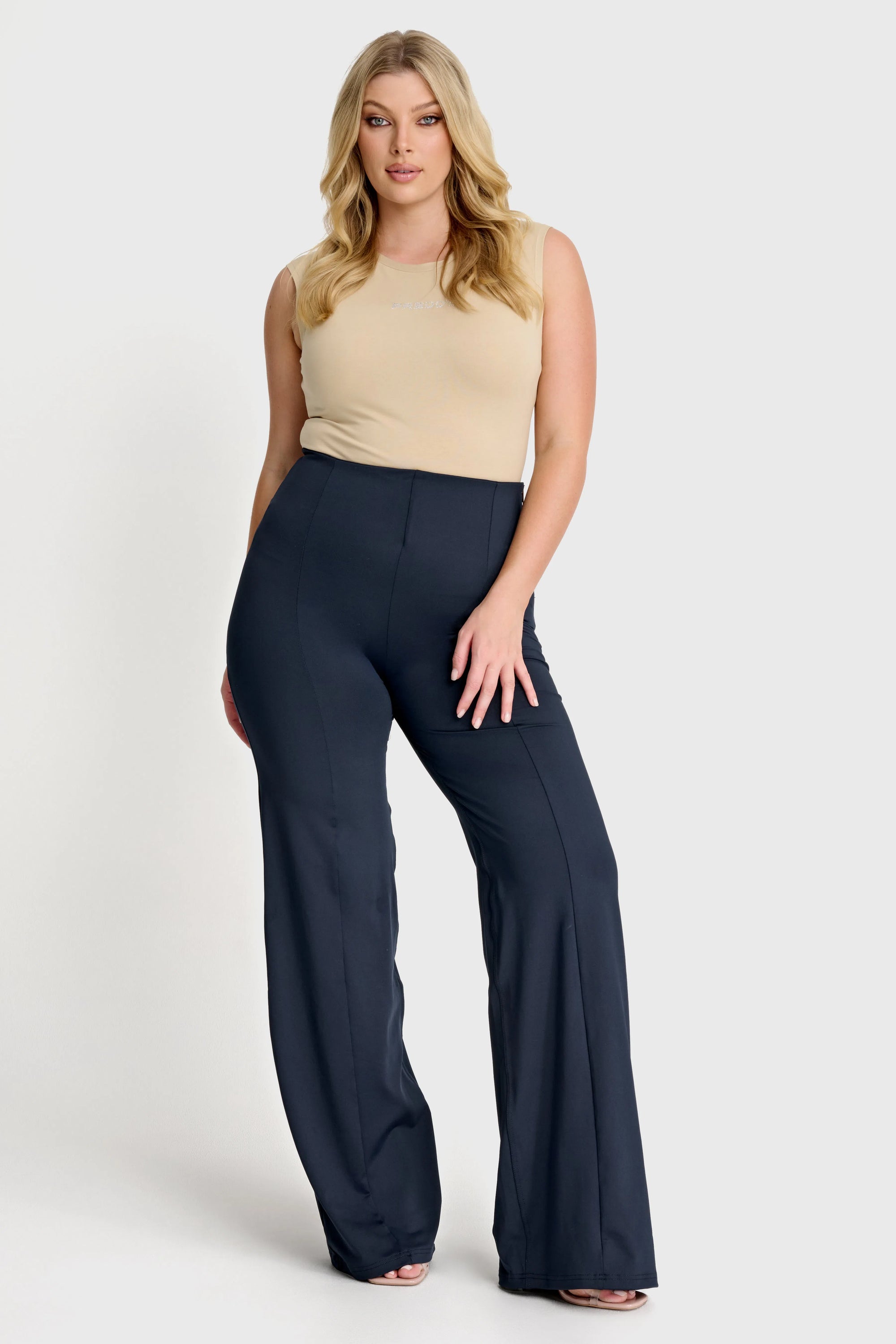 WRUP DIWO Boss Wear - High Waisted - Wide Leg - Deep Blue 1