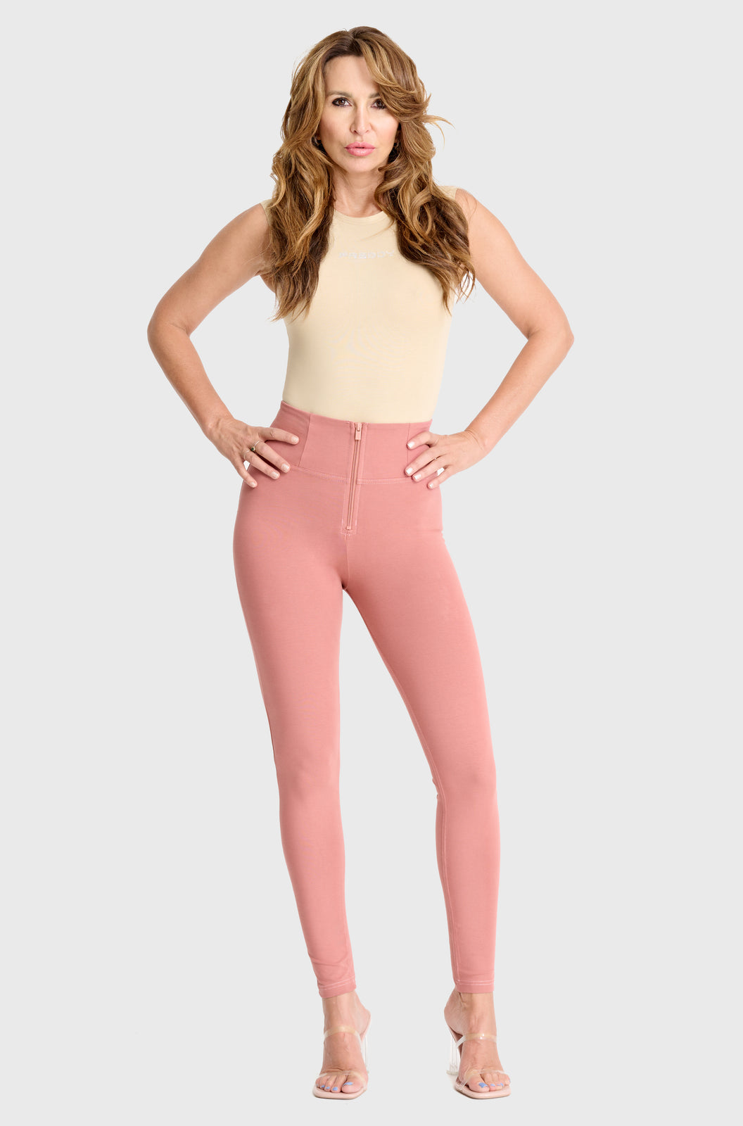 WRUP Fashion - High Waisted - Full Length - Dusty Rose