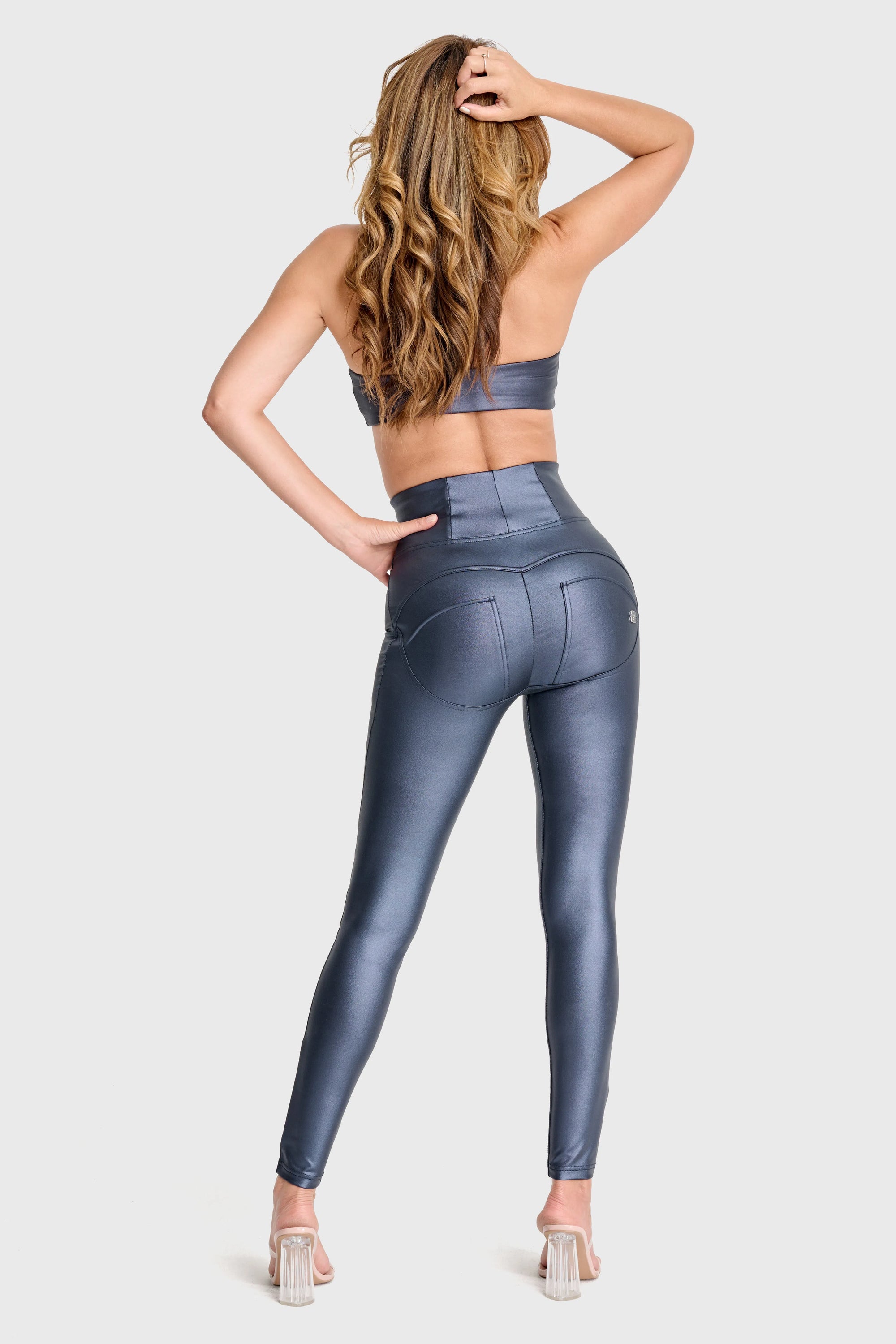 WR.UP® Disco Pants - Super High Waisted - Full Length - Deep Blue 3