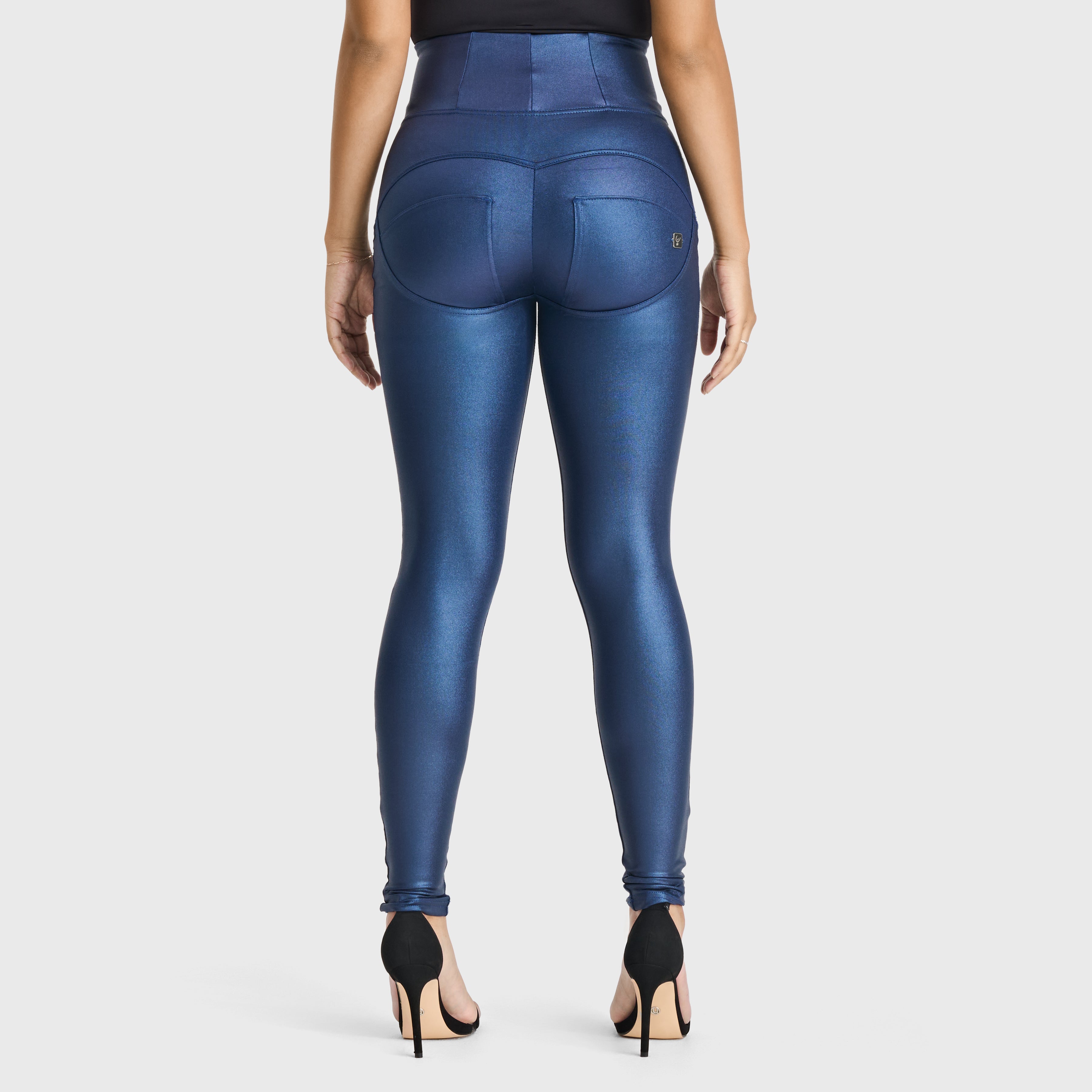 WR.UP® Disco Pants - Super High Waisted - Full Length - Navy Blue 3