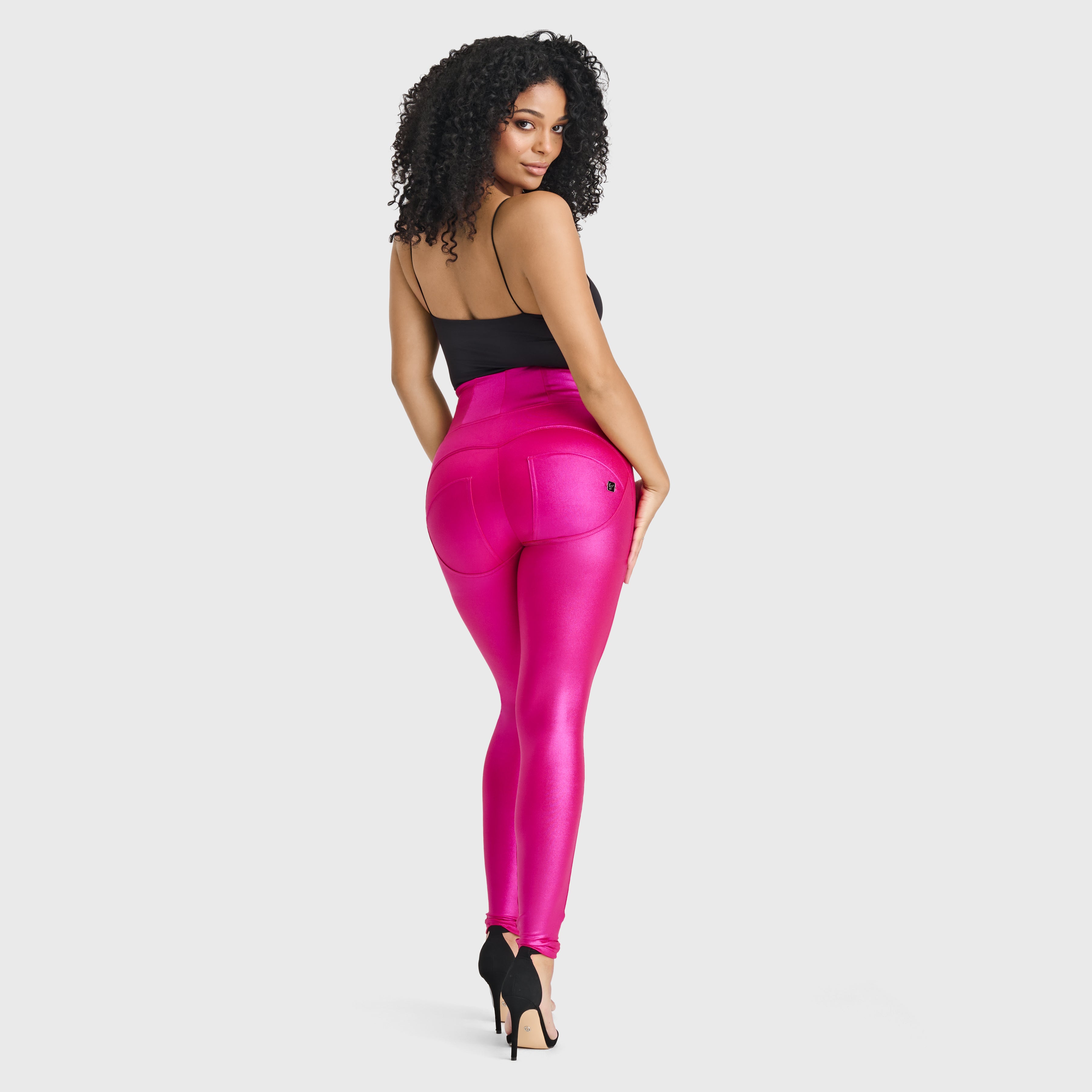 WR.UP® Disco Pants - Super High Waisted - Full Length - Hot Pink 3
