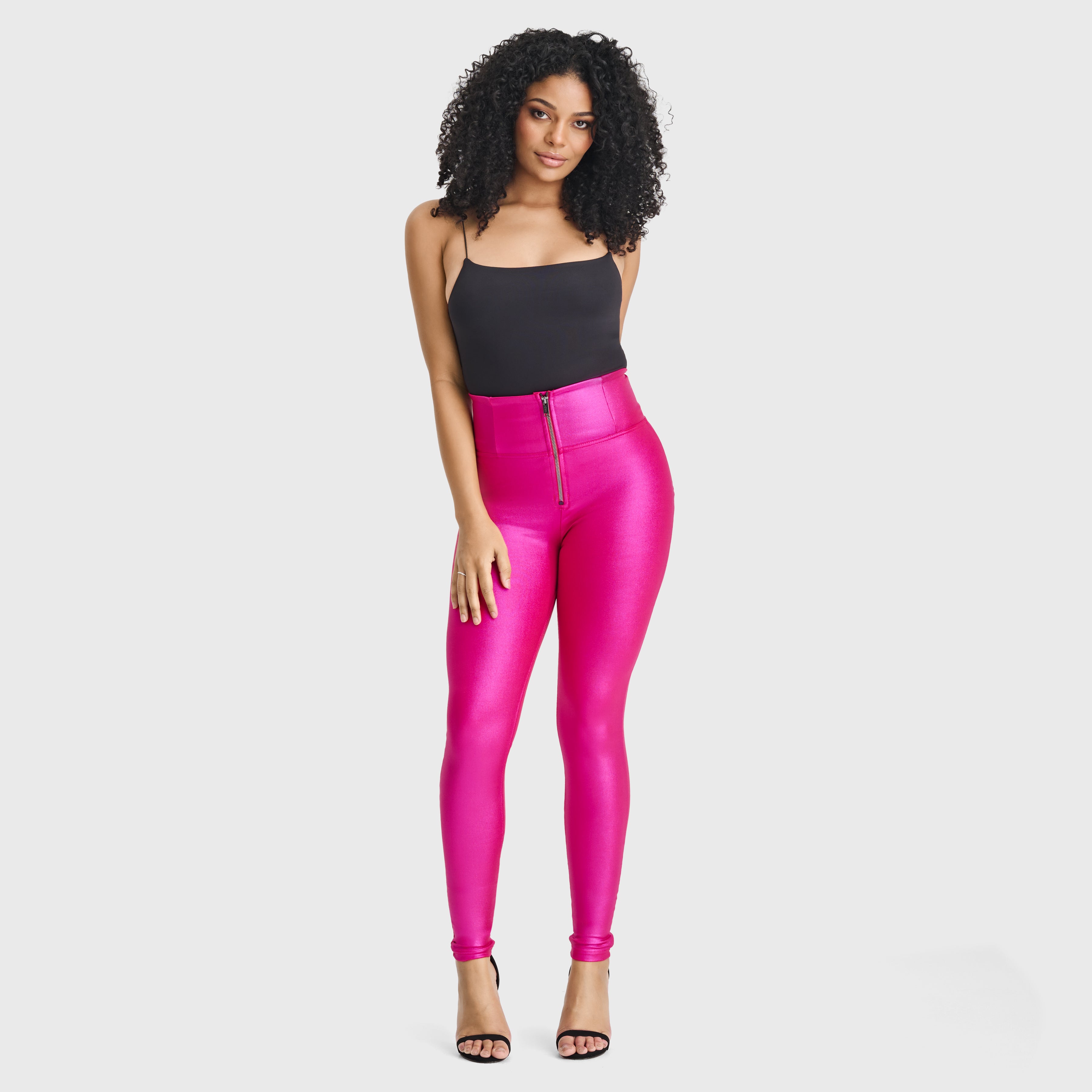 WR.UP® Disco Pants - Super High Waisted - Full Length - Hot Pink 2