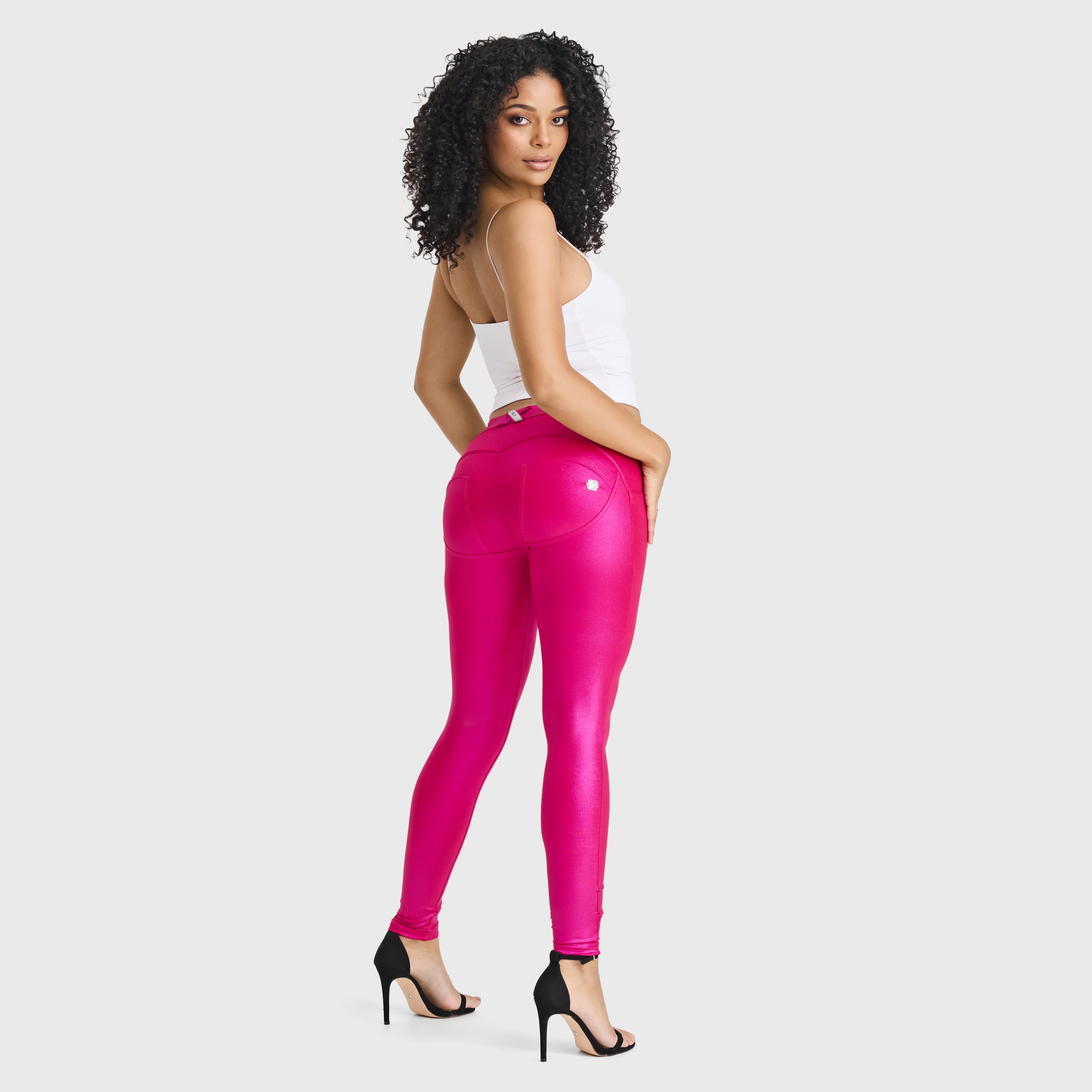 WR.UP® Disco Pants - Mid Rise - Full Length - Hot Pink 2