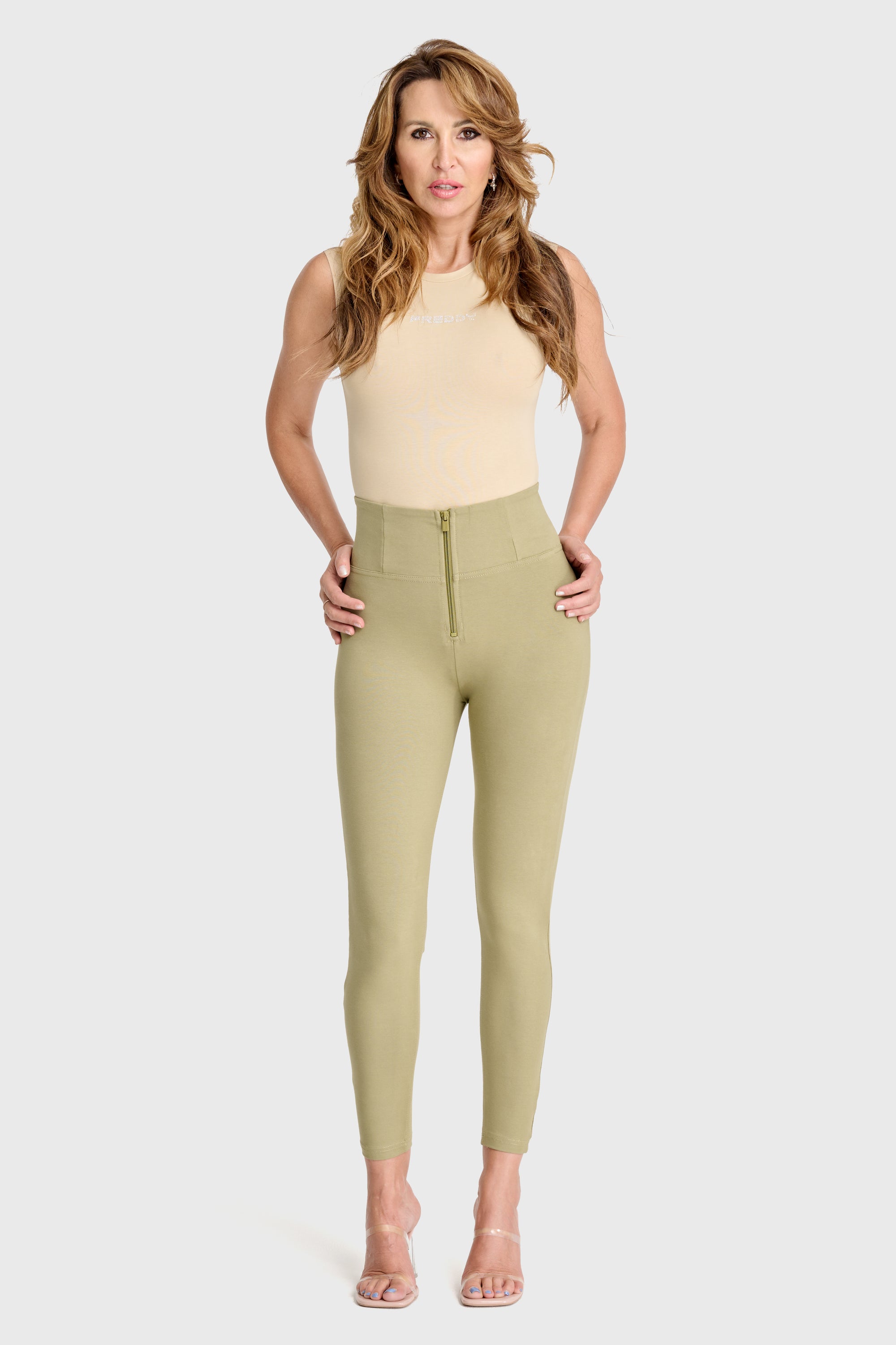 WR.UP® Fashion - High Waisted - 7/8 Length - Sage Green 3