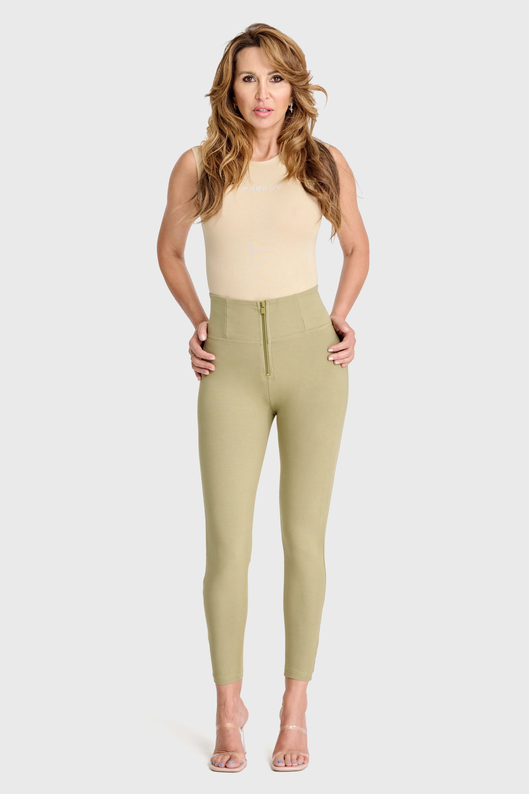 WR.UP® Fashion - High Waisted - 7/8 Length - Sage Green 1