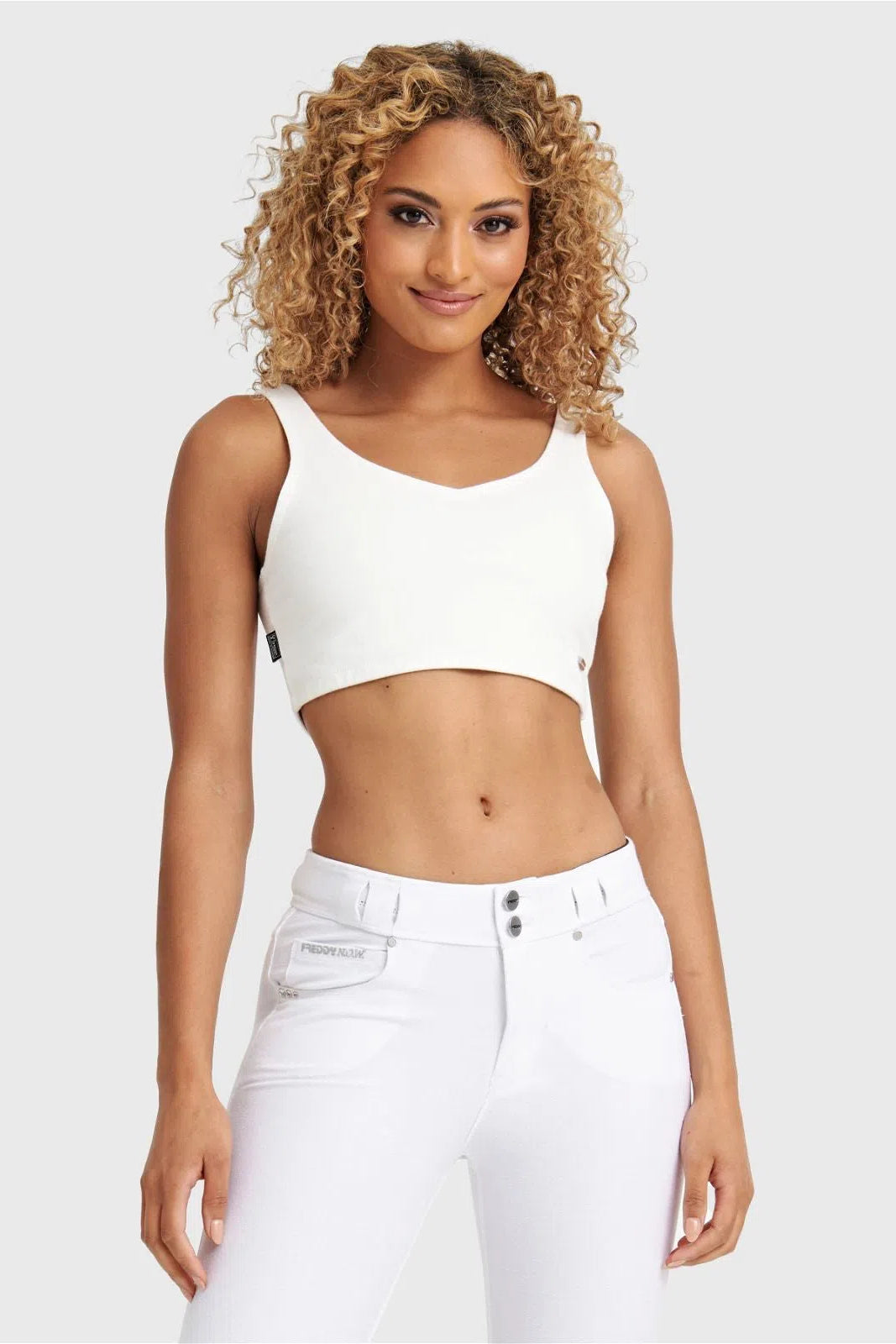 Cropped Tank Top - White 1