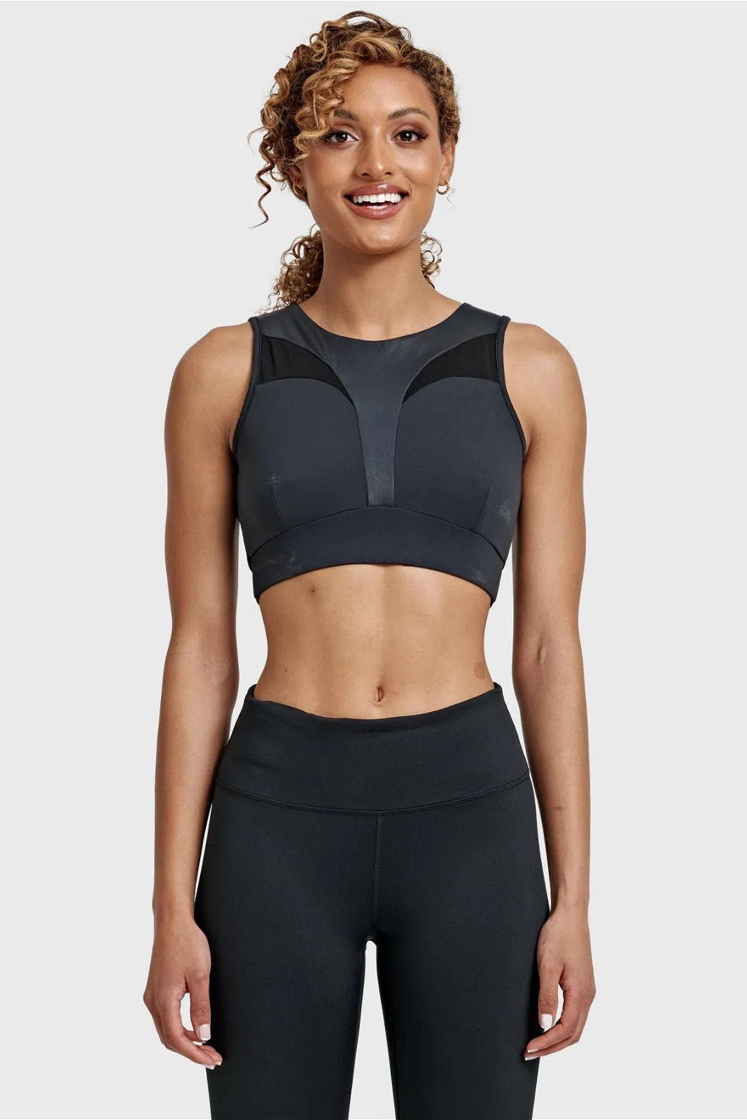 Sports Crop with Mesh Back - Black 2