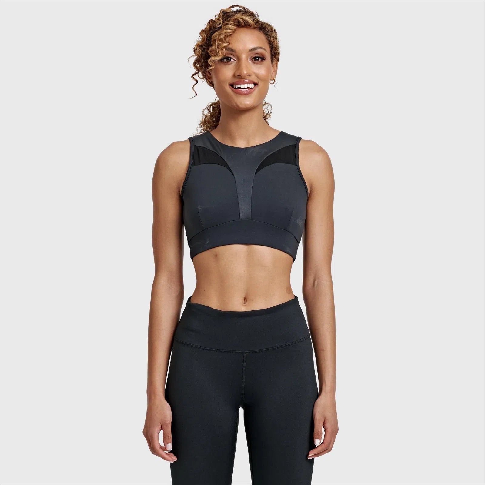 Sports Crop with Mesh Back - Black 2