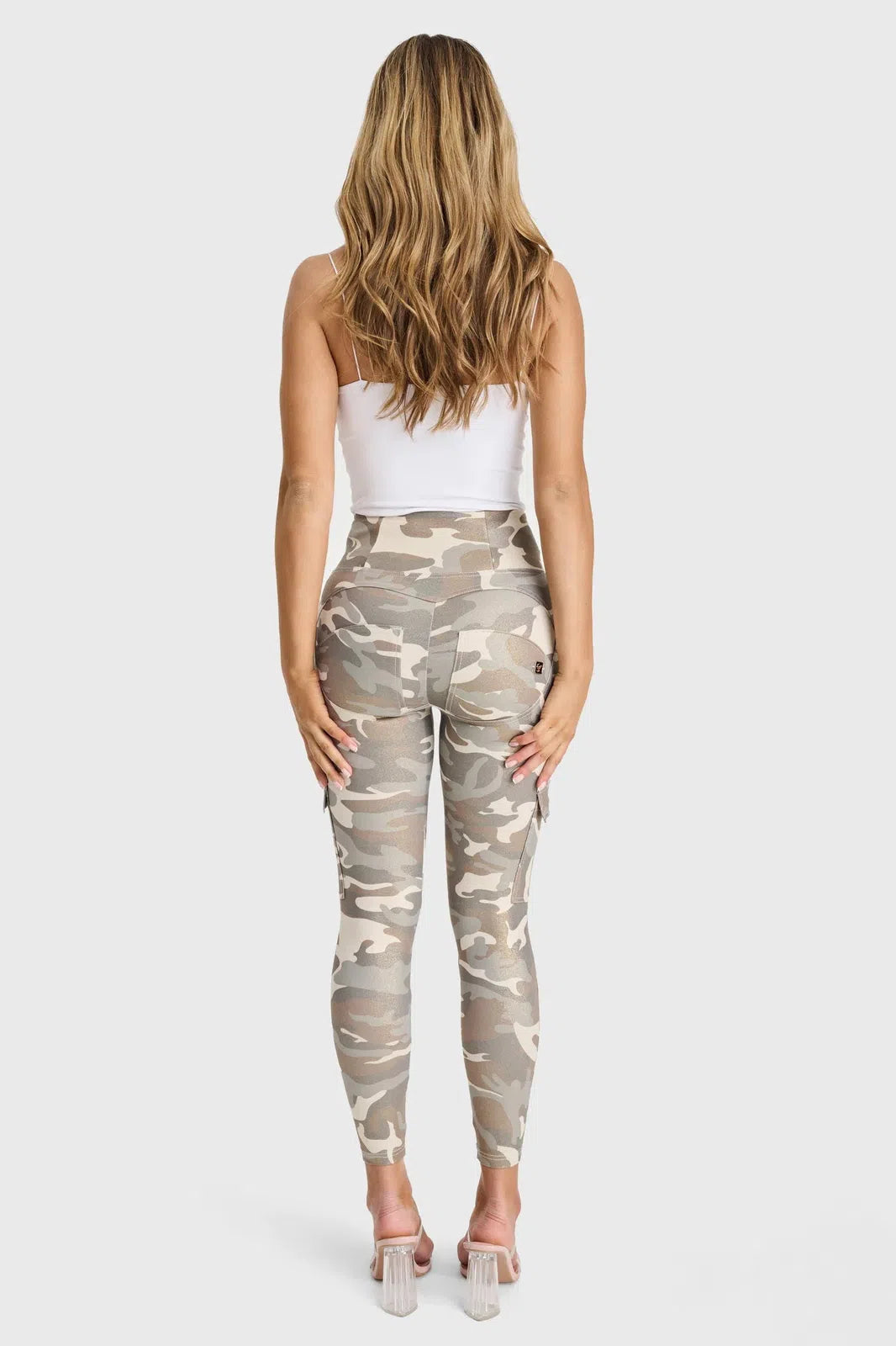 WR.UP® Cargo Fashion - High Waisted - 7/8 Length - Glitter Gold Camo 3