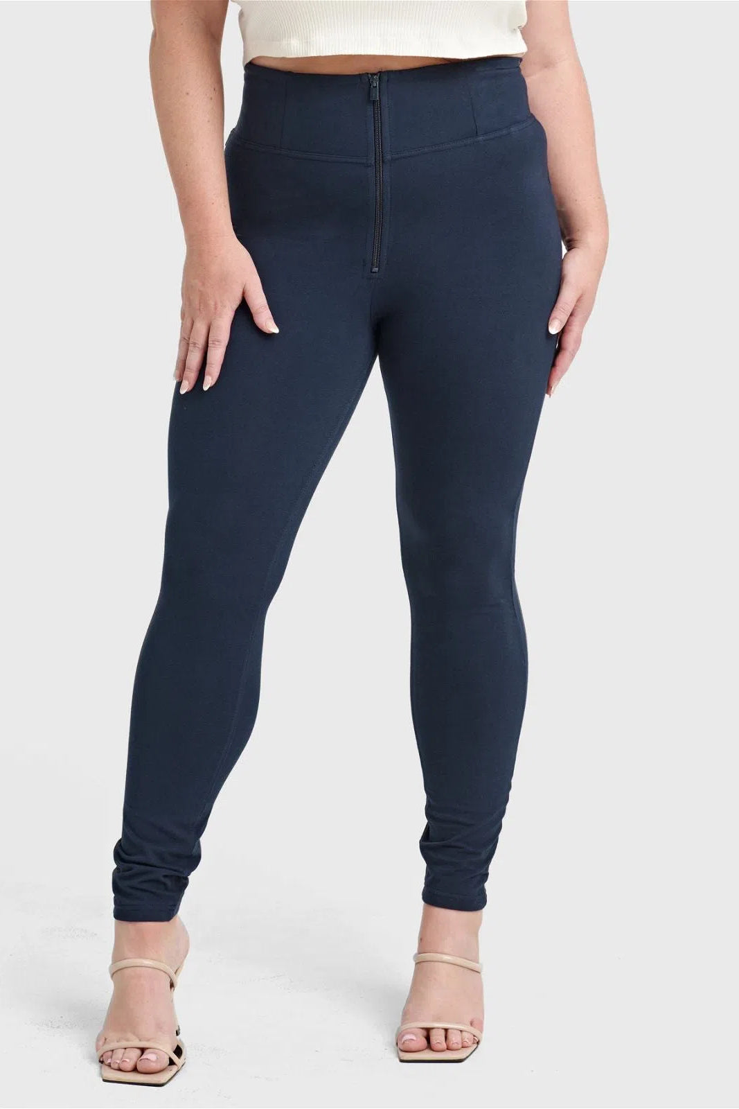 WR.UP® Curvy Fashion - Zip High Waisted - Full Length - Navy Blue 1