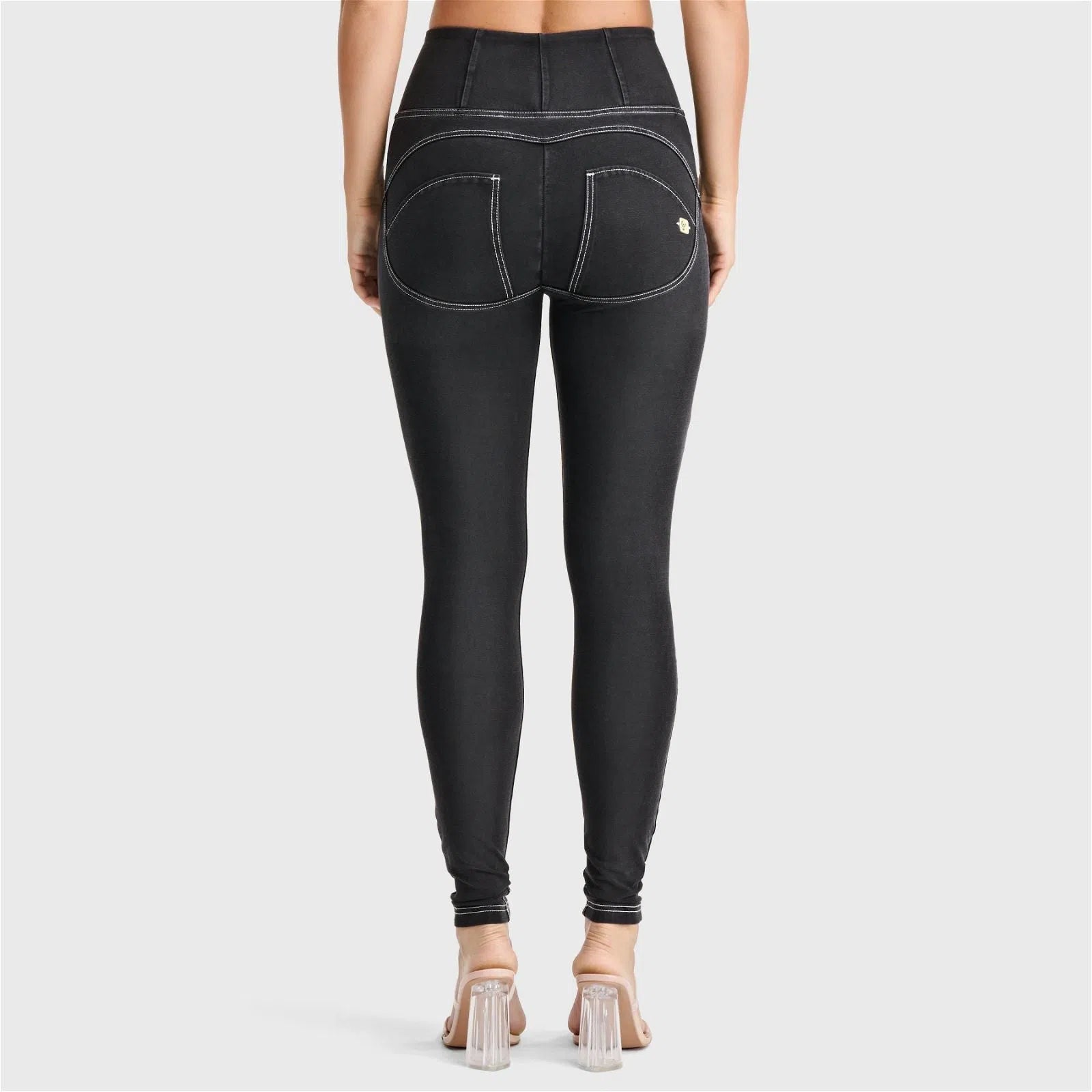 WR.UP® Denim - High Waisted - Full Length - Black + White Stitching 2