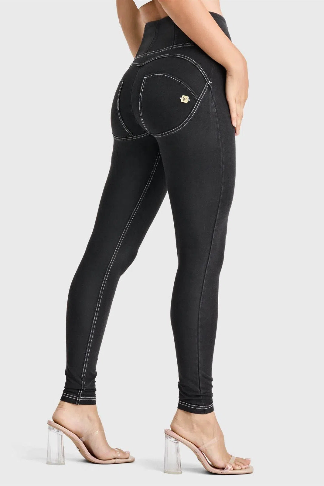 WR.UP® Denim - High Waisted - Full Length - Black + White Stitching 1