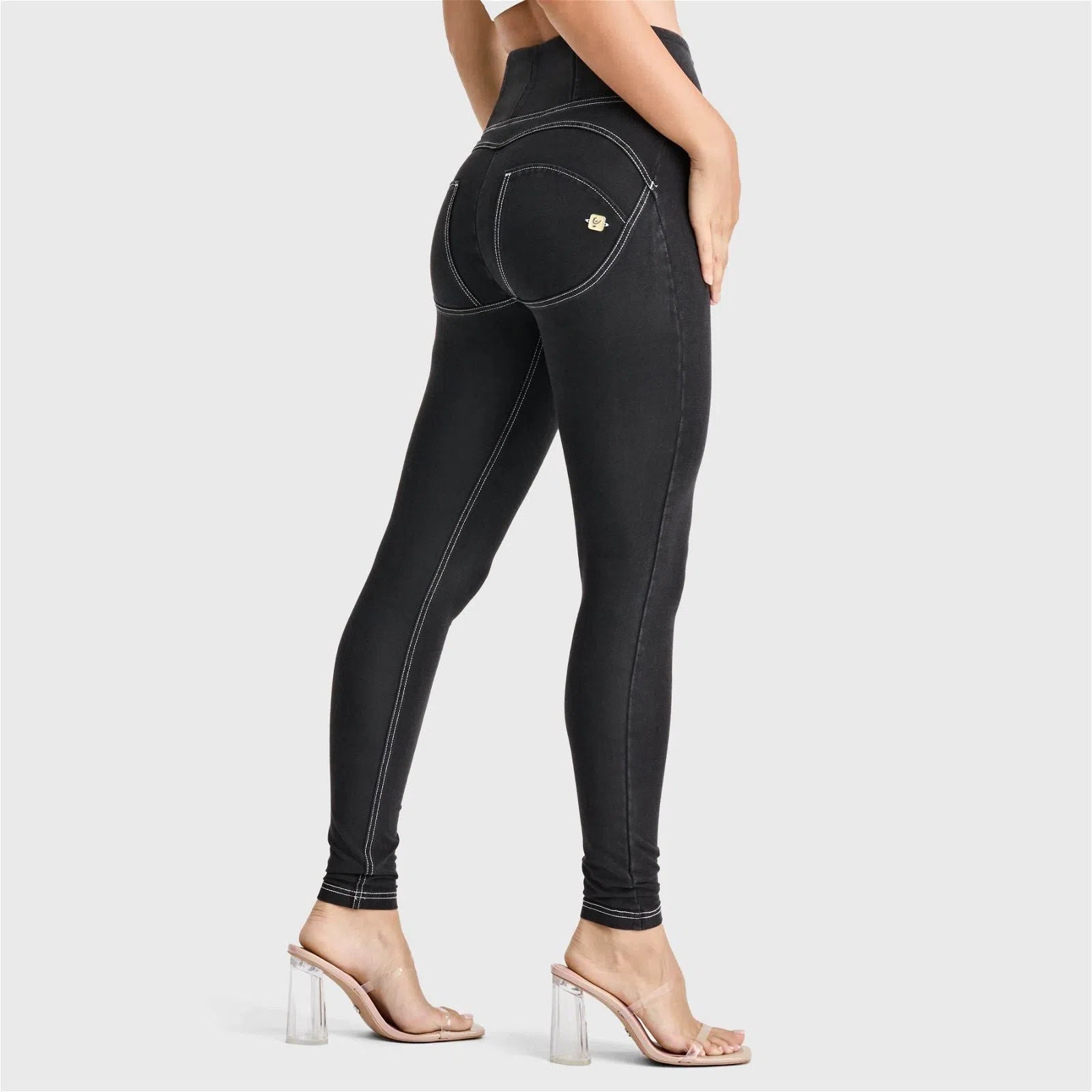 WR.UP® Denim - High Waisted - Full Length - Black + White Stitching 1