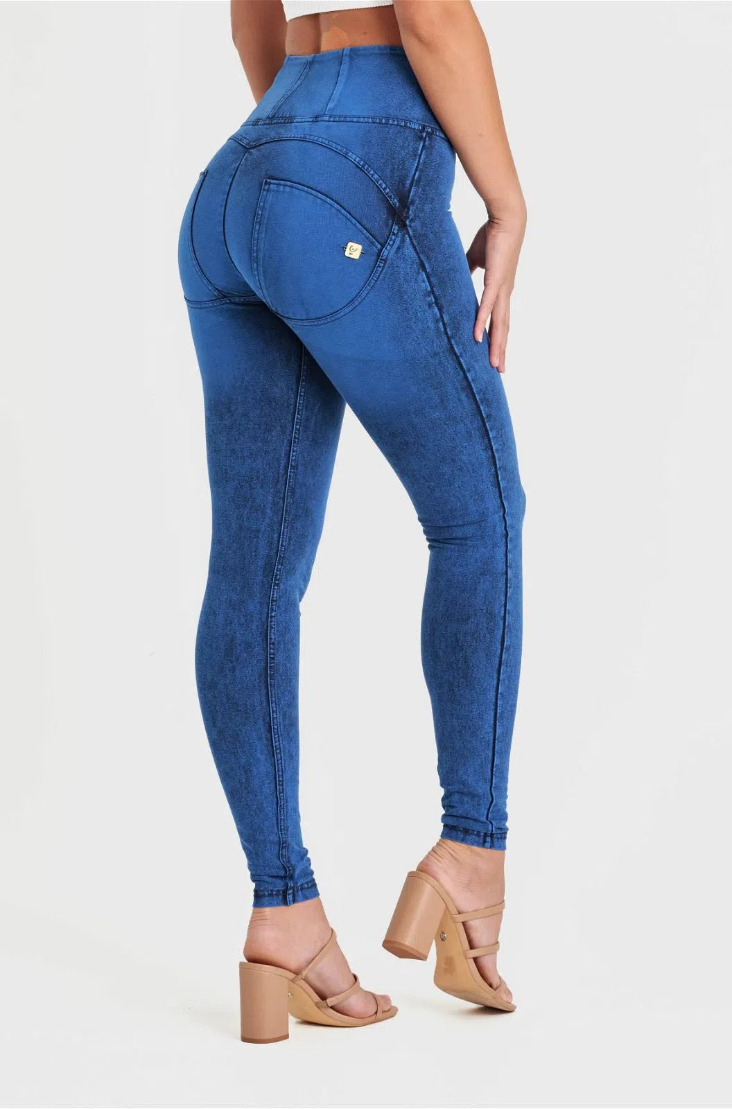 WR.UP® Denim - High Waisted - Full Length - Cobalt Blue + Blue Stitching