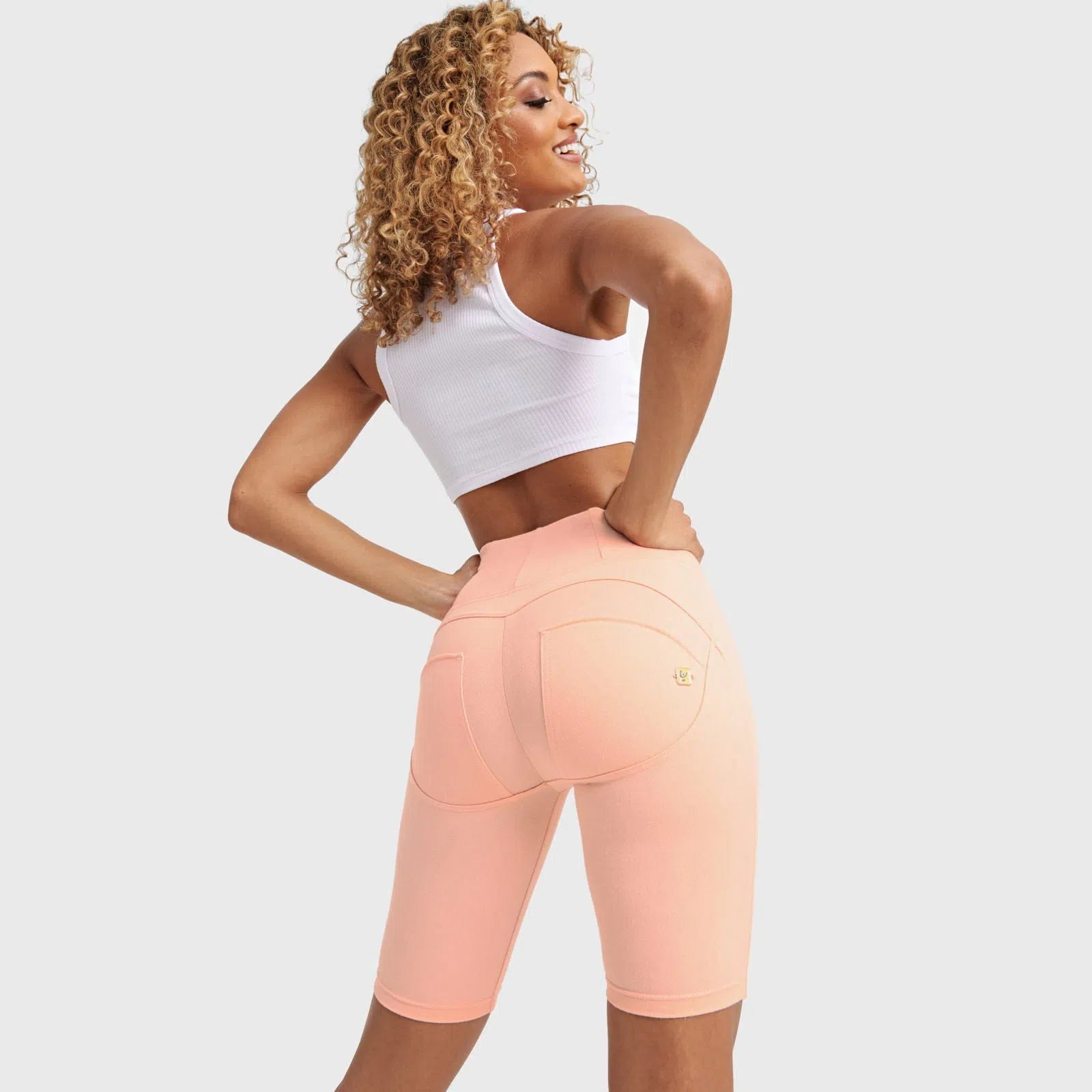 WR.UP® Drill Limited Edition - High Waisted - Biker Shorts - Peach 2