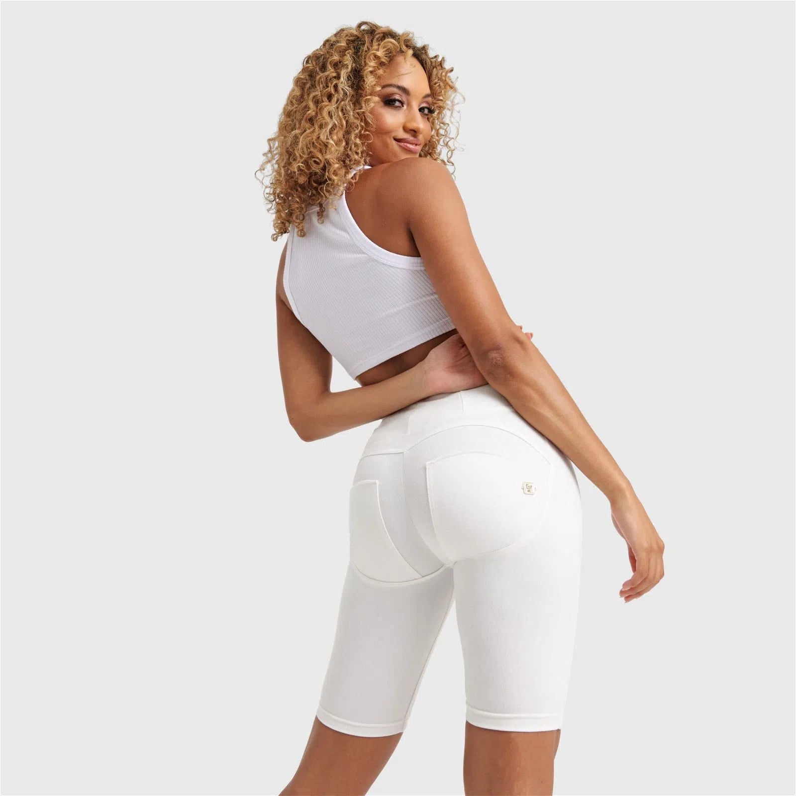 WR.UP® Drill Limited Edition - High Waisted - Biker Shorts - White 3