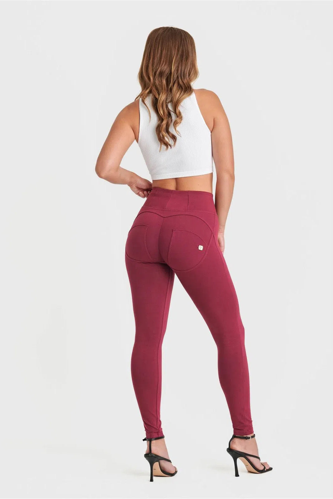 WR.UP® Fashion - High Waisted - Full Length - Burgundy 3