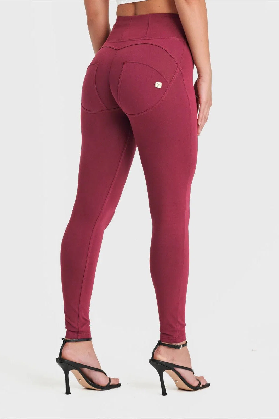 WR.UP® Fashion - High Waisted - Full Length - Burgundy 1