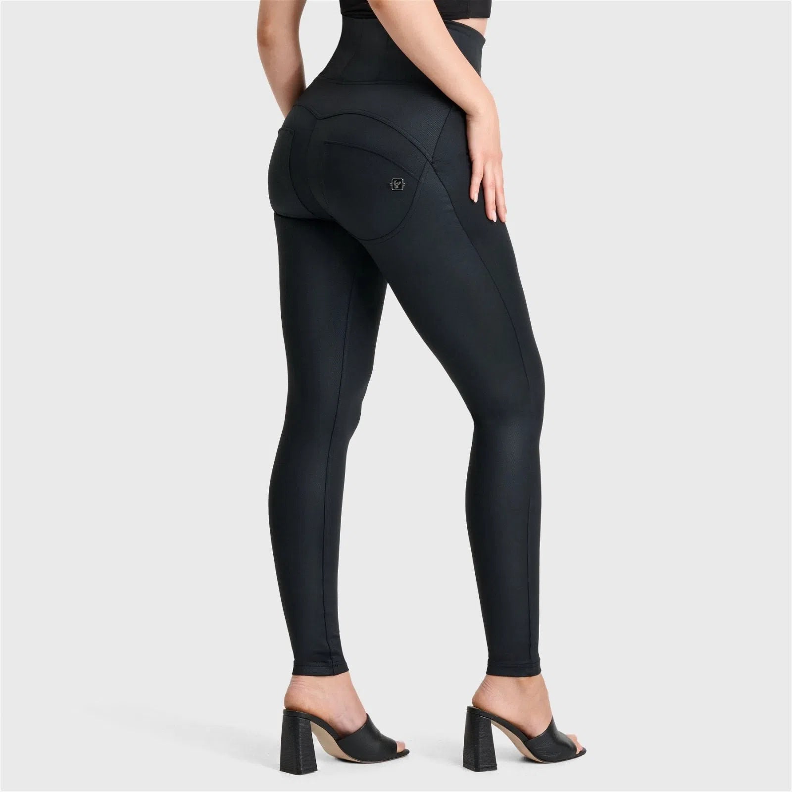 WR.UP® Metallic Lurex - Super High Waisted - Full Length - Midnight Black 3